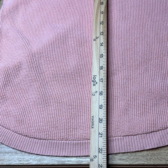 Women’s Lauren Ralph Lauren Pink Hooded Crew Neck Thermal Knit Sweater Size S - Picture 7 of 7